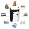 Paniers drôles kawaii animal visage de linge sale panier pliant de sac de grande capacité vêtements de rangement de jouets enfants organisateur de seau avec poignées