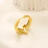Anneaux de bande 20Style Classic Designer Gold plaqué diamants anneau pour femmes de la mode Men de fiançailles bijoux ouverts Ajustement Y240506