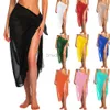 Sarongs Women Long and Short Sarong Swimsuit Strask Summer Beach Bikini Bag wełniane wełniane okładka kostiumu kąpielowego z krótkim rękawem 24325