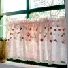 Curtains French White/Pink Lace Short Curtains for Living Room Embroidered Strawberry Tulle Short Curtains for Kitchen #A283