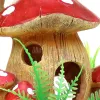 Dekorationer Mr.Tank Mushroom Aquarium Decorations Ornament Artificial Harts Fish Hiding Landscape Accessories Pet Fish Escape Holes