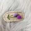 Accessoires pour cheveux, pince à Crochet faite à la main pour enfants, épingle à cheveux en forme de fleur de dessin animé, pour femmes et filles, couvre-chef en tricot, Barrettes pour enfants