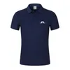 Summer Men Golf Shirt J LINDEBERG Jersey Casual Short Sleeve Breathable High Quality Mens Polo Tshirt Top 240309