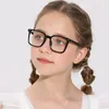 Güneş gözlüğü çerçeveleri kızlar kızlar kare mavi ışık düz gözlükleri özelleştirilmiş çocuklar mezun olan çerçeve 3-12 reçete miyopi hipermetrum