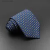 Neck Ties Neck Ties Mens Fashion Silk Tie 7.5cm Soft Novelty Necktie Blue Green Orange Color Ties For Men Dot Floral Bowtie Wedding Business Gift Y240325