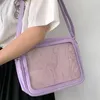 TOTES kadın ITA Crossbody Bag kadın şeffaf kızlar sevimli lolita omuz gençler moda satchels ins