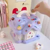 Boxes Kawaii Tiny House Piggy Bank with 3D Sticker Creative Cartoon Kids Bank Coins Banknotes Money Box Piggy Bank for Adults Gift