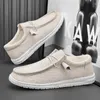 Casual Shoes Autumn Men Canvas Comfortable Breathable Loafers Lightweight Flats Walking Plus Size 39-47