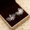 Stud Earrings 2024 Trend Brand Anniversary Gifts Jewelry For Women Pure 925 Sliver Elegant Charming Starry Snowflakes Stars