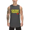 men's Summer Loose Sleevel Fitn Breathable Tank Tops Fi Printed Undershirts y2A1#