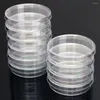 Bouteilles de stockage 10 pièces fournitures de laboratoire Transparent 90x15mm avec couvercles 55x15mm boîtes de Pétri plat de Culture de bactéries stérile