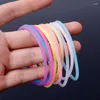 Charmarmband 10 st/set natt lysande glöd armband gummy silikon gummi hårband diy unisex armband för vuxna tonåringar