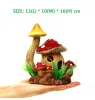 Dekorationer Mr.Tank Mushroom Aquarium Decorations Ornament Artificial Harts Fish Hiding Landscape Accessories Pet Fish Escape Holes