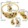 Necklace Earrings Set Latest Women's Italian Gold Plated Luxury Wedding Jewelry Exaggerated Snake Bracelet Ring Gift