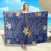 Sarongs Hawaiian Floral Polinésia Tribo Impressão Promoção Personalizada Ultrafine Wool Salon Salon Fashion Banho Home Toalha 2022 24325