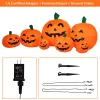 Decorazione 230 cm 7 pezzi di zucca gonfiabile di Halloween Decorazione da giardino all'aperto Giocattoli gonfiabili con luci a LED Regalo di Natale Decorazioni di Halloween