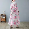 Party Dresses 2024 Arrival Print Floral Holiday Travel Style Fashion Women Casual Summer Dress Draw String Slim Thin Soft Lady Work