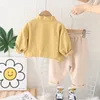 Kleidung Sets Kleinkind Frühling Outfits 2024 Designer Baby Jungen Kleidung 1 bis 6 Jahre Cartoon Dinosaurier Langarm Shirts und Hosen Kinder Jungen