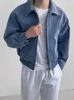 Vintage Jacke Mann Casual Lose Reißverschluss FI Retro Kurzmantel Männer Frühling Hohe Qualität Solide Turndown Kragen Straße Outwears K97h #