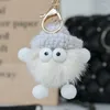 Nyckelringar Söt Elf Mink Hair Small Coal Ball Car Keychain Handsewn Multi Color Wool Hat With Soft Touch Pinching Pressure Reducing Doll