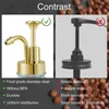 Conjunto de dispensador de xarope de café, 2 peças com etiquetas, funil, garrafa de vidro reutilizável de 500ml, transparente, afree 240307