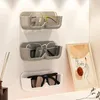 Storage Bags Glasses Box Punch-free Organizer High End Wall Mounted Sunglass Display Holder Wardrobe Decoration Rack