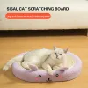 Scratchers sevimli kedi çizikler tahta sisal örgü evcil hayvan yatak yuvası giyim gerilmez kedi çizme pedleri kedi çiğneme oyuncak evcil hayvan mobilya
