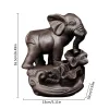 Queimadores Elefante Backflow Cachoeira Queimador de Incenso Elefante Ornamental Queimador de Incenso Auspicioso Backflow Artesanato Decoração de Casa Ornamento