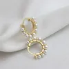 Серьги-подвески Luxurytreasury Модный тренд Дизайнерское кольцо Кардамон с жемчугом и покрытием из 18-каратного золота Светлое роскошное универсальное маленькое маленькое кольцо