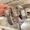 Clássico tanque de zircão relógio de pulso feminino cristal vidro algarismos romanos relógios feminino geométrico safira relógio quartzo aço inoxidável s260j