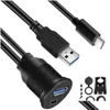 Andere Autoelektronik USB 3.0 Typ C 3.1 Auto F Mount Armaturenbrett Panel Wasserdichte Verlängerung für LKW Boot Motorrad 1M Drop Lieferung OTF5W