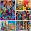 Stitch 5D DIY Diamond Målning Abstrakt Vinflaskeglas Still Life Colorful Ritning Full Diamond Diamond Embroidery Mosaic Home Decor