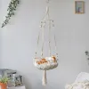 Matten Grote Macrame Kat Hangmat Macrame Hangende Schommel Kat Hond Bed Mand Thuis Huisdier Kat Accessoires Hond Kattenhuis Dierbenodigdheden