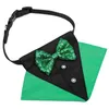 Dog Apparel Bib With Bows Tie Pet Scarves Patrick Day Bandanas