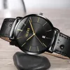 Olevs pas cher 5869 Men Sport Quartz Watch Minimalistwatches Week and Date Chronograph Watch Fashion Leather Socle Watch for Boy Designer Watchs