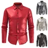 T-shirts pour hommes Chemise en flanelle Hommes à manches longues pour hommes Robe ajustée T-shirt imprimé