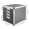 Drawers Desktop Alloy Storage Box Drawer Organizer Box Container Office Desk Shelve Rack Cabinet File Book Document Office Organizer