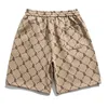 Summerversize vintage Shorts Men Plaid Printed Short Pants Fi Korean Streetwear Fitn Sweatpants Bottoms Ubranie Mężczyzna x5ay#