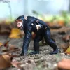 アクションおもちゃのフィギュアoenux原始野生生物アクション画像モンキーチンパンジーオレンジゴールドギボンモデルPVCミニチャイルド教育​​Toyc24325