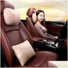 Sittkuddar 1Pair för Benz Car Headrost Sclass Cervical Pillow Cushion Lumbal Decorative Supplies3383775 Drop Delivery Automobiles M OTGT1