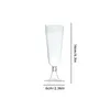 Tek kullanımlık fincan pipetler 6pcs Plastik Şampanya Cam Kırmızı Şarap Partisi Festivali Tedarik Mutfak Kupası Flüt Kokteyl Gözlükleri