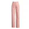 Pink Narrow Edition Wide Leg Straight Leg Jeans für Damen Frühling/Sommer 2023 Neue High Waist Slim Loose Dirty Pink Hose
