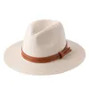 Men's Women's Casual Sunshade Hats Women Simple Fashion Panama Straw Hat Spring Summer Woven Jazz Top Cap Beach Sun Protection Caps Wholesale