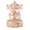 Boxes Handcrafted Resin Rotating Horse Carousel Music Box Crafts Home Decorative Collectibles Toys Birthday Anniversary Gift