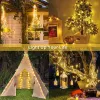 Dekorationen 42M Solar-LED-Licht Außengirlande Lampe Garten Fee Lichterkette LED Twinkle wasserdichte Lampe Weihnachtsgirlande Hofdekoration