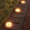 Decoraties 8/20LED Zonne-energie Schijflicht Buitentuin Solar Underground Light Deklicht Spotlight Begraven Solar Led Lamp Tuin Decor