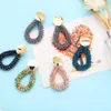 Dingle örhängen flola multicolor crystal pärlor för kvinnor handgjorda fröpärlor vatten dropputtalande smycken oorbellen era305