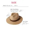 Chapeaux larges chapeaux seau grande taille 56-58 59-60 cm nouveau chapeau de paille Panama naturel été hommes large plage marron Protection UV Fedora chapeau de soleil en gros J240325