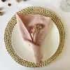 テーブルナプキン10pcsピンクの布ナプキン16インチガーゼウェディングデコレーションのための自然な柔らかい綿ベビーシャワーファミリー