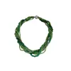 Halsbandörhängen Set Multilayer Green Coffee Crystal Beaded Armband för kvinnor Fashion Collares Party Accessories